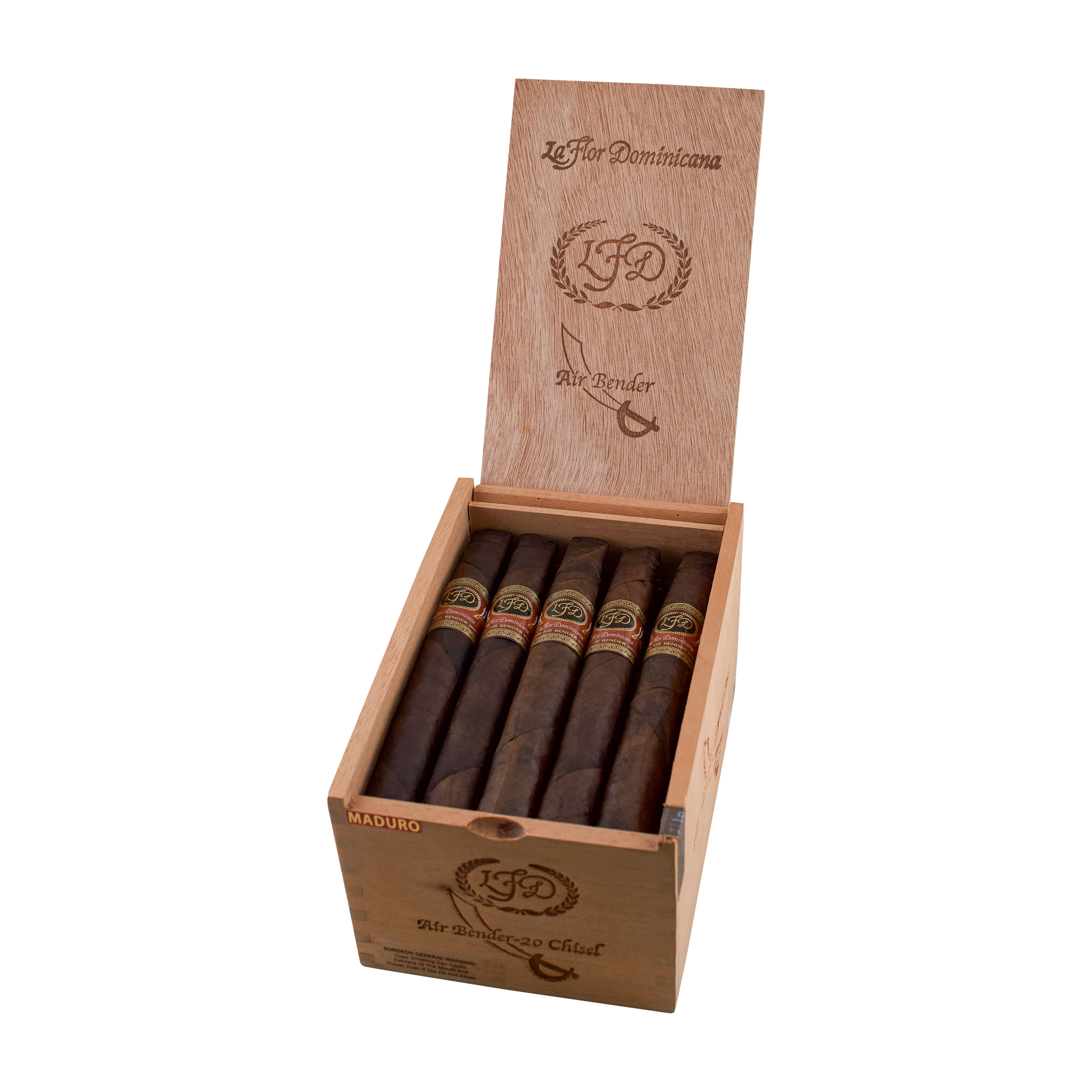 LFD Air Bender Chisel Maduro Cigar - Box